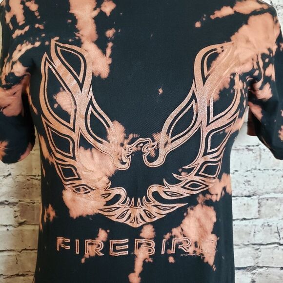 Custom Bleach Dye Firebird Short Sleeve Shirt - Picture 2 of 6